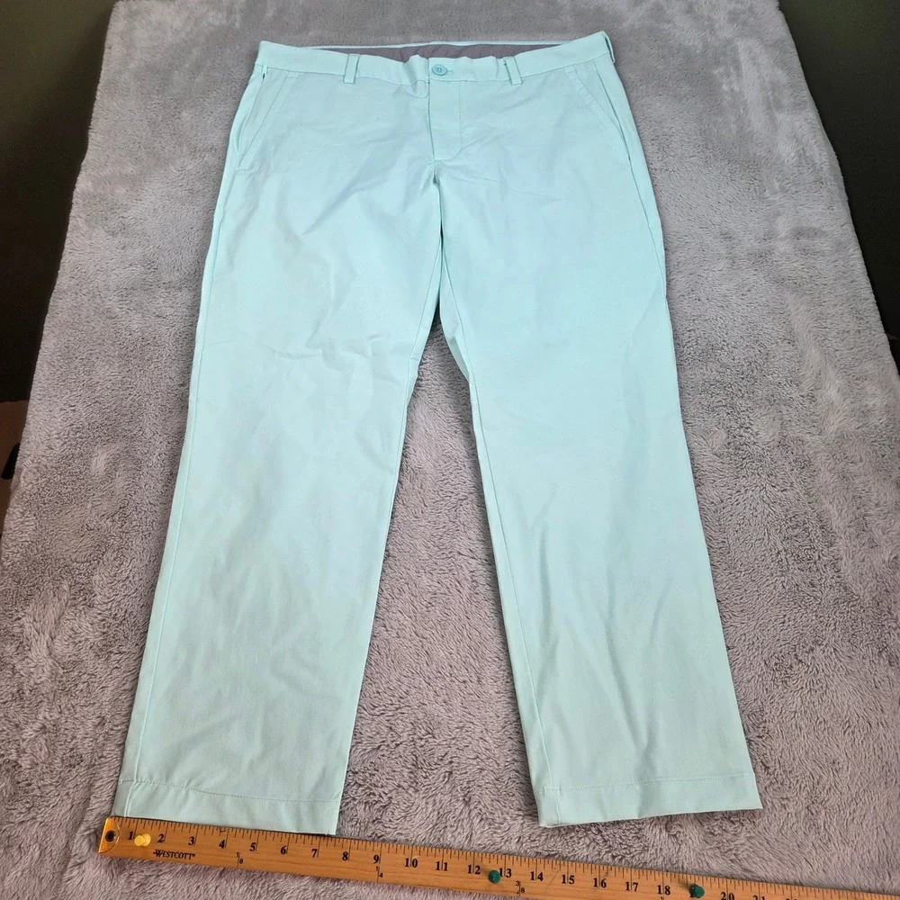 Vineyard Vines On-The-Go Pant Mens 35x32 Stretch Performance Chino Mint Green